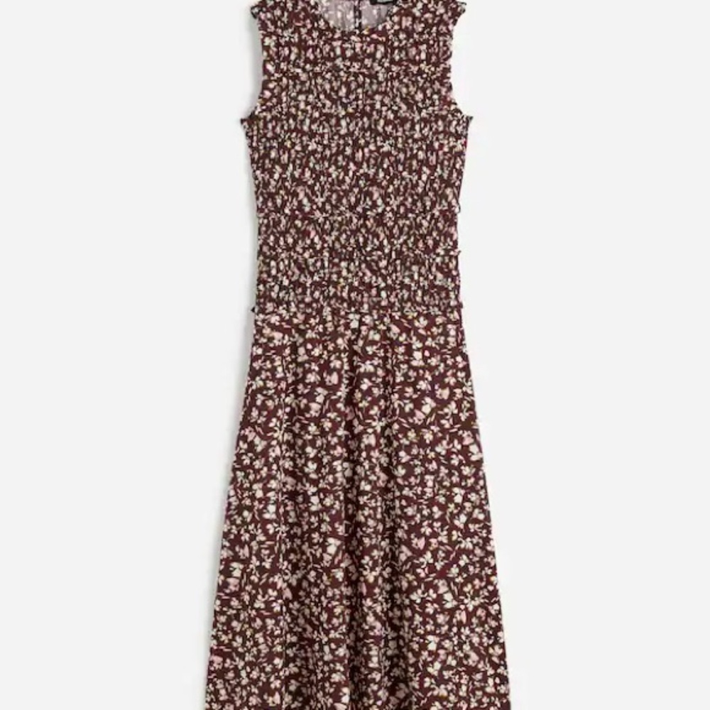 Madewell Chocolate Floral Midi Dress - Picture 8 of 8